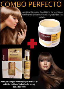 OFERTA COMBO MASCARILLA + ACEITE CAPILAR KARSEELL - TRATAMIENTO INTENSIVO  - ENVÍO GRATIS